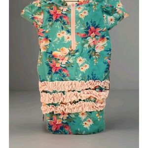 Ruffle Butts Floral One Piece Swimwear- Size: 12-18 Months